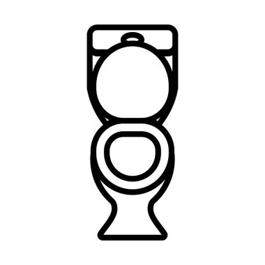 Tuvalet ikonu vektörü. İzole edilmiş kontür sembolü gösterimi