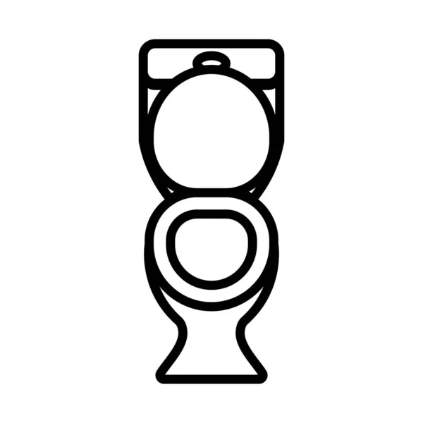 Toalettvektor. Isolerad kontur symbol illustration — Stock vektor
