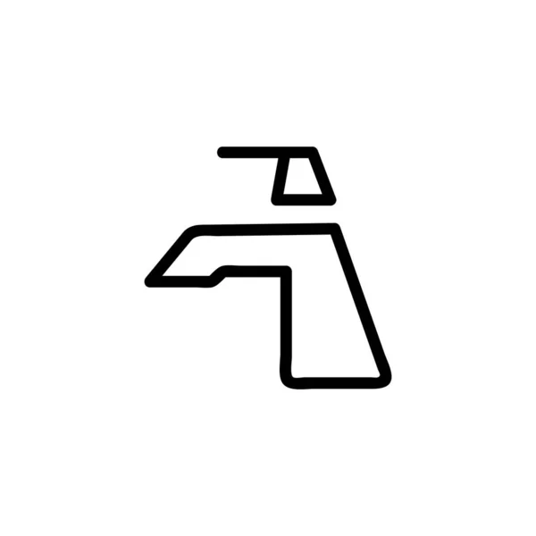 Tik op voor toilet icoon vector. Geïsoleerde contoursymbool illustratie — Stockvector