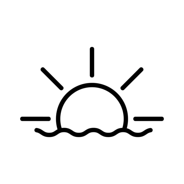 Icono solar vector. Ilustración del símbolo de contorno aislado — Archivo Imágenes Vectoriales