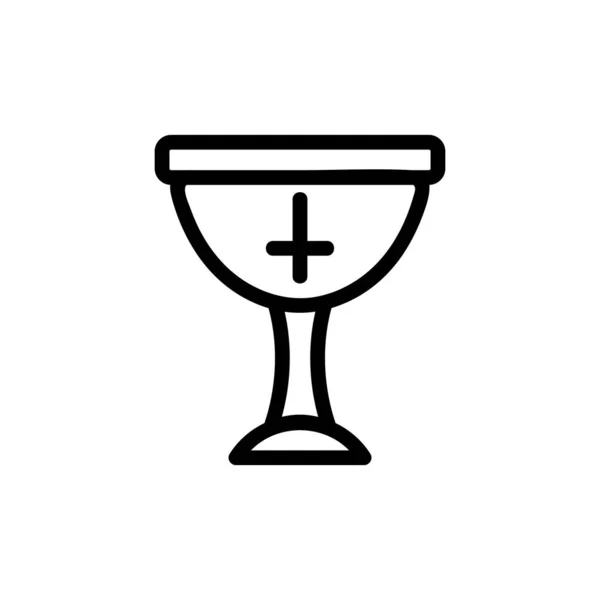 Вектор значка магічної чаші. Ізольована контурна символьна ілюстрація — стоковий вектор
