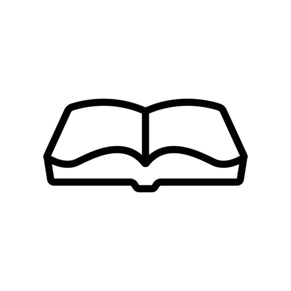 Вектор иконы книги. Изолированная контурная иллюстрация — стоковый вектор