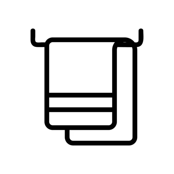 Ručník pro vektor ikony těla. Izolovaný obrysový symbol ilustrace — Stockový vektor