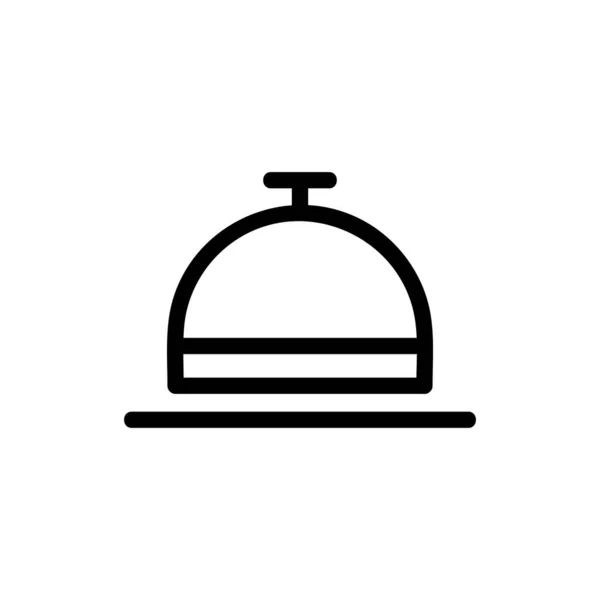 Servir pratos ícone vetor. Isolado contorno símbolo ilustração — Vetor de Stock