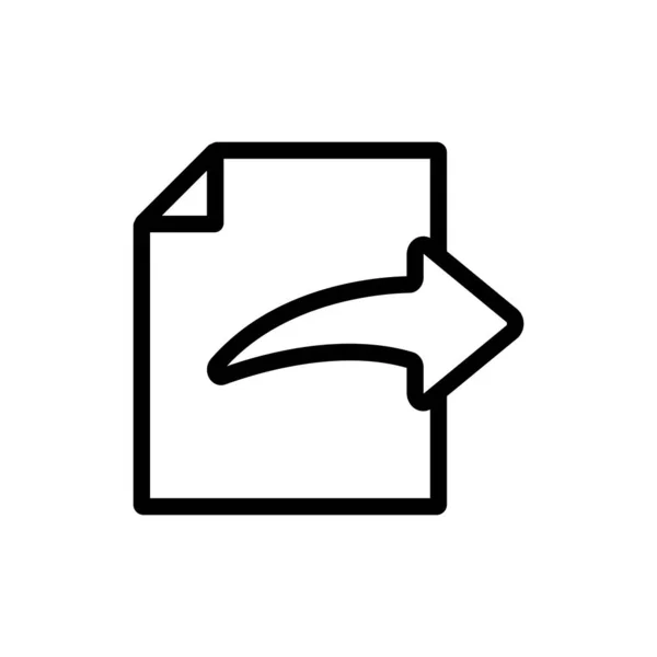 Icono de transferencia de archivos vector. Ilustración del símbolo de contorno aislado — Archivo Imágenes Vectoriales