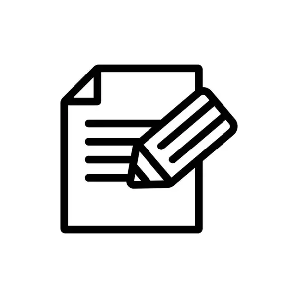 Fichier pour le vecteur d'icône de notes. Illustration de symbole de contour isolé — Image vectorielle