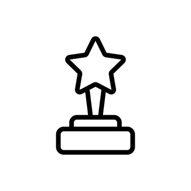 Spor yıldızı ikon vektörü. İzole edilmiş kontür sembolü gösterimi