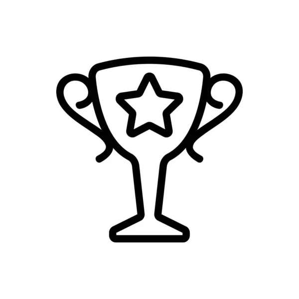 Coupe pour le vecteur icône gagnant. Illustration de symbole de contour isolé — Image vectorielle