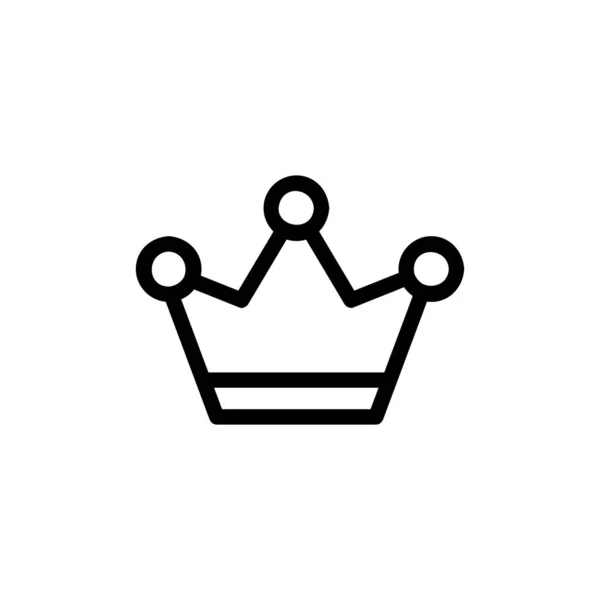 Crown with diamonds icon vector. Isolated contour symbol illustration — 图库矢量图片