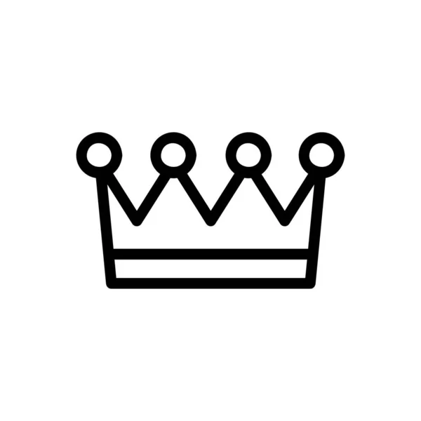 Crown with diamonds icon vector. Isolated contour symbol illustration — 图库矢量图片