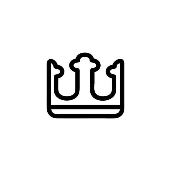 Couronne Roi icône vecteur. Illustration de symbole de contour isolé — Image vectorielle