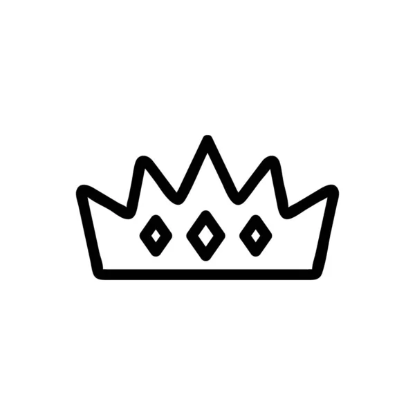 The tiara of the queen icon vector. Isolated contour symbol illustration — 图库矢量图片