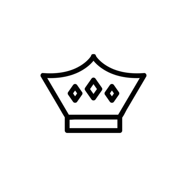 Princely crown icon vector. Isolated contour symbol illustration — Stock Vector