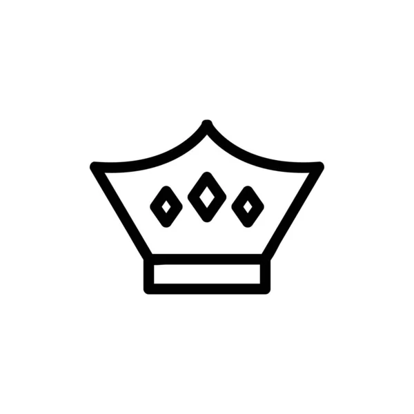 Princely crown icon vector. Isolated contour symbol illustration — 图库矢量图片