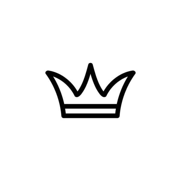 Couronne princière icône vecteur. Illustration de symbole de contour isolé — Image vectorielle