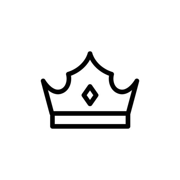 Couronne royale icône vecteur. Illustration de symbole de contour isolé — Image vectorielle