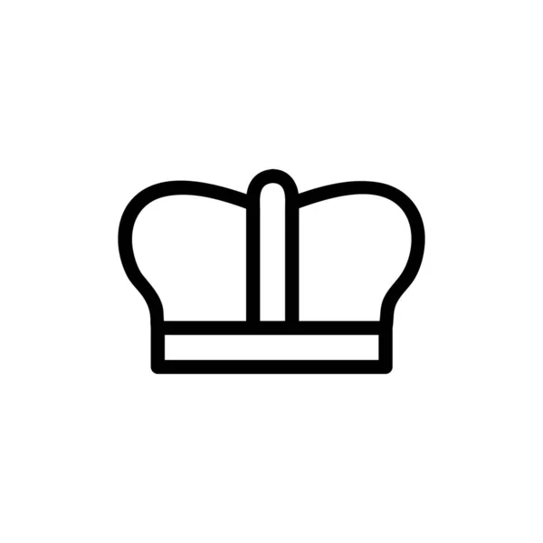 Crown Monarch ikon vektörü. İzole edilmiş kontür sembolü gösterimi — Stok Vektör
