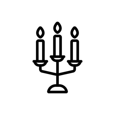 Aydınlatma simgesi vektörü. İzole edilmiş kontür sembolü gösterimi