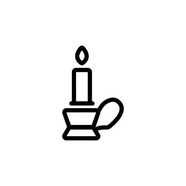 Aydınlatma simgesi vektörü. İzole edilmiş kontür sembolü gösterimi