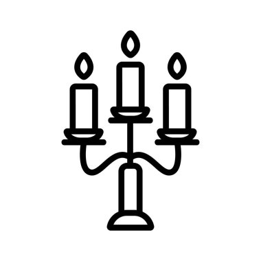 Aydınlatma simgesi vektörü. İzole edilmiş kontür sembolü gösterimi