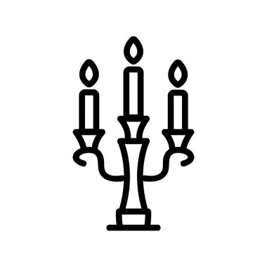 Aydınlatma simgesi vektörü. İzole edilmiş kontür sembolü gösterimi