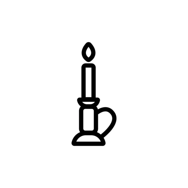 Candle icon vector. Geïsoleerde contoursymbool illustratie — Stockvector
