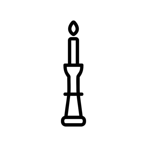 蜡烛图标矢量。 孤立的等高线符号说明 — 图库矢量图片