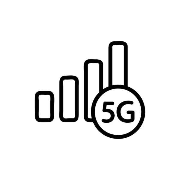 Icono de conexión wifi vector. Ilustración del símbolo de contorno aislado — Vector de stock