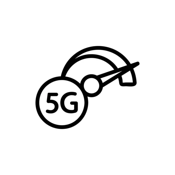 Vettore di icone internet ad alta velocità. Illustrazione del simbolo del contorno isolato — Vettoriale Stock