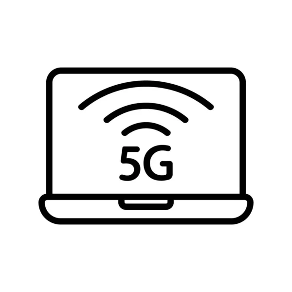 Icono de conexión wifi vector. Ilustración del símbolo de contorno aislado — Vector de stock