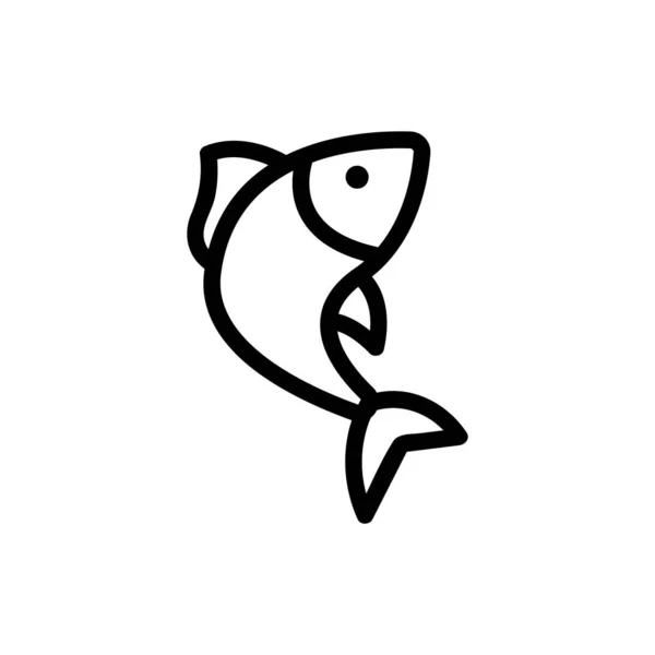 Tonfiskfilé vektor. Isolerad kontur symbol illustration — Stock vektor