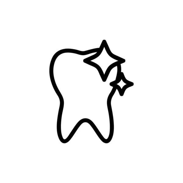 Healthy tooth icon vector. Isolated contour symbol illustration — Stock Vector