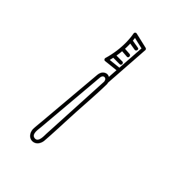 Brosse à dents icône vecteur. Illustration de symbole de contour isolé — Image vectorielle