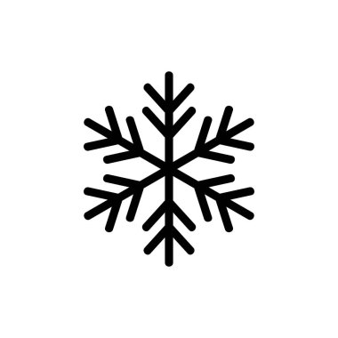 Kar ikonu vektörü. İzole edilmiş kontür sembolü gösterimi