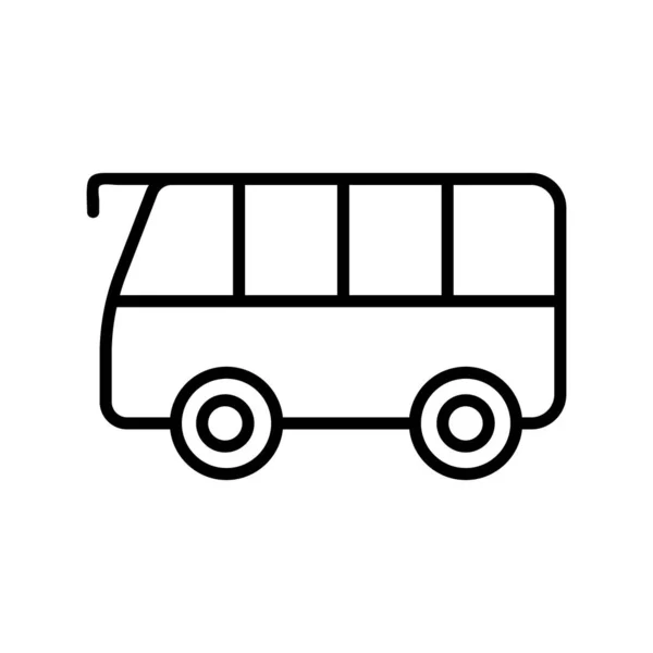 Icono de bus vector. Ilustración del símbolo de contorno aislado — Vector de stock