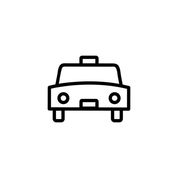 Vektor ikony taxi. Izolovaný obrysový symbol ilustrace — Stockový vektor