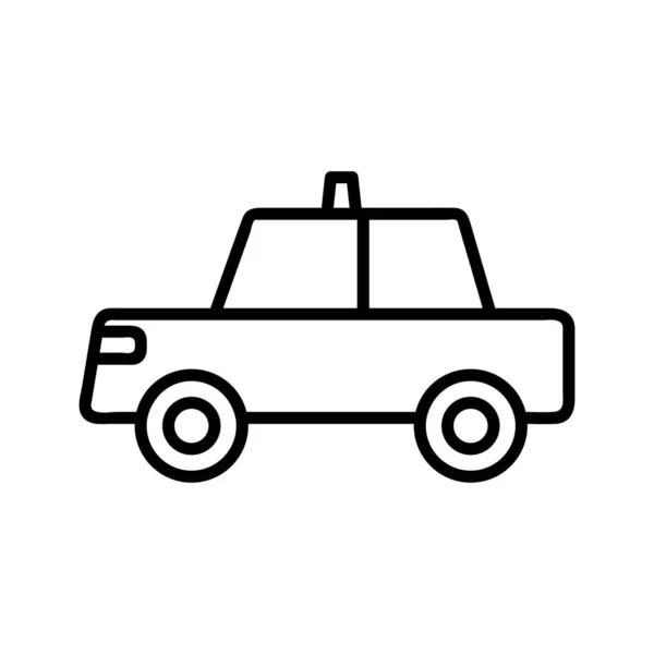 Vetor ícone do carro da polícia. Isolado contorno símbolo ilustração — Vetor de Stock
