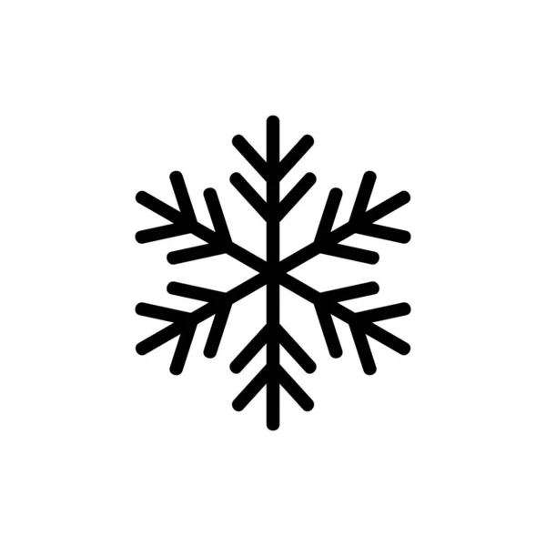 Icono de nieve vector. Ilustración del símbolo de contorno aislado — Vector de stock