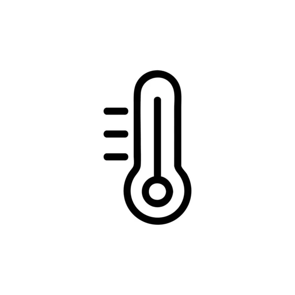 Het thermometer icoon is een vector. Geïsoleerde contoursymbool illustratie — Stockvector