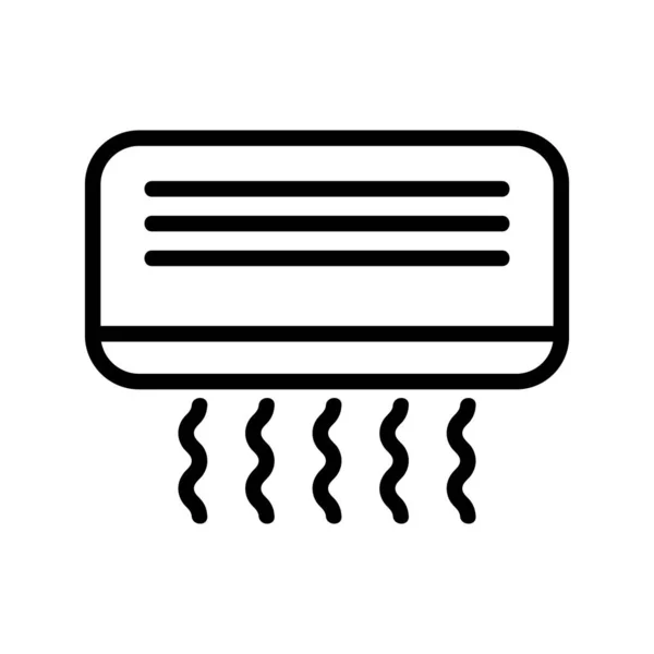 Air conditioner icon vector. Isolated contour symbol illustration — Stockový vektor