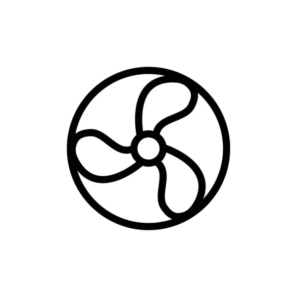 Vector de icono de ventilador. Ilustración del símbolo de contorno aislado — Archivo Imágenes Vectoriales