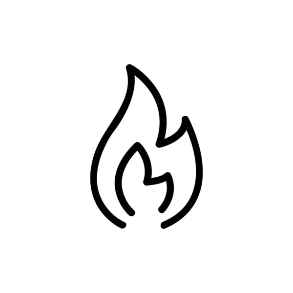 Icono de fuego vector. Ilustración del símbolo de contorno aislado — Vector de stock