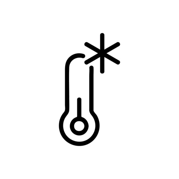 Verminderen van de temperatuur van de icoon vector. Geïsoleerde contoursymbool illustratie — Stockvector