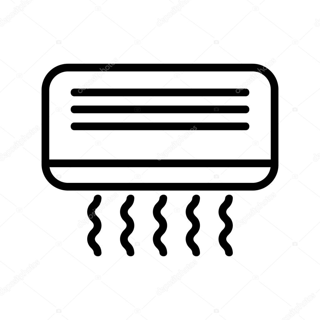 Air conditioner icon vector. Isolated contour symbol illustration