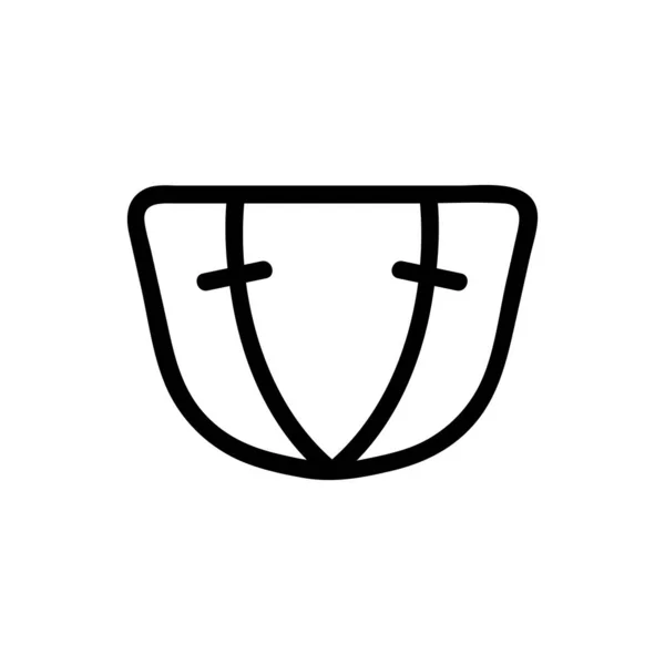 Blöjor för vuxen vektor ikon. Isolerad kontur symbol illustration — Stock vektor