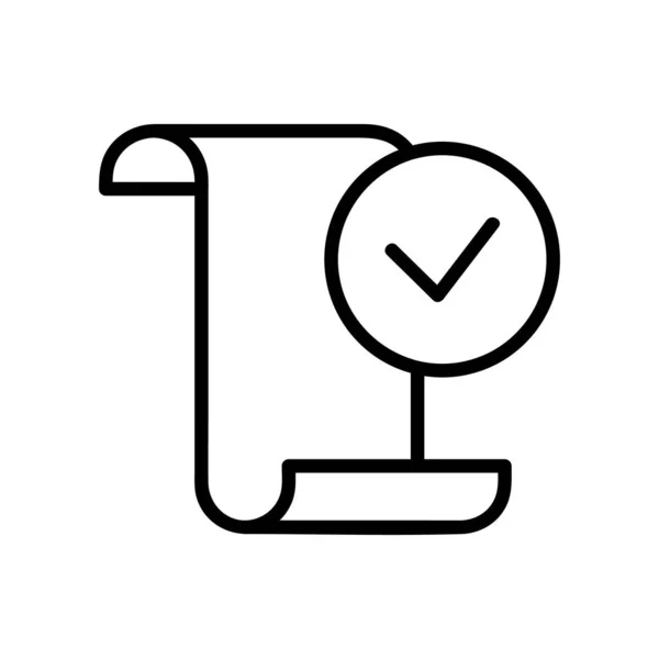 Godkänd vektorikon. Isolerad kontur symbol illustration — Stock vektor