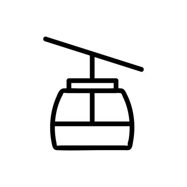 Dağların ikon vektörünü kaldırın. İzole edilmiş kontür sembolü gösterimi