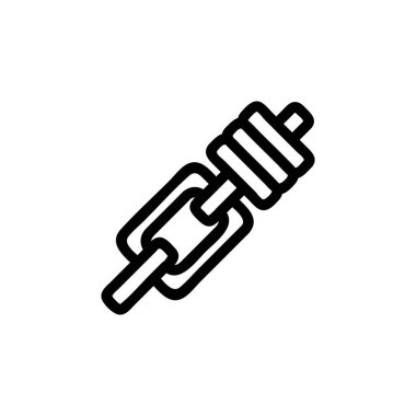 İkonun vektörüne tırmanmak için halat bağlıyorum. İzole edilmiş kontür sembolü gösterimi