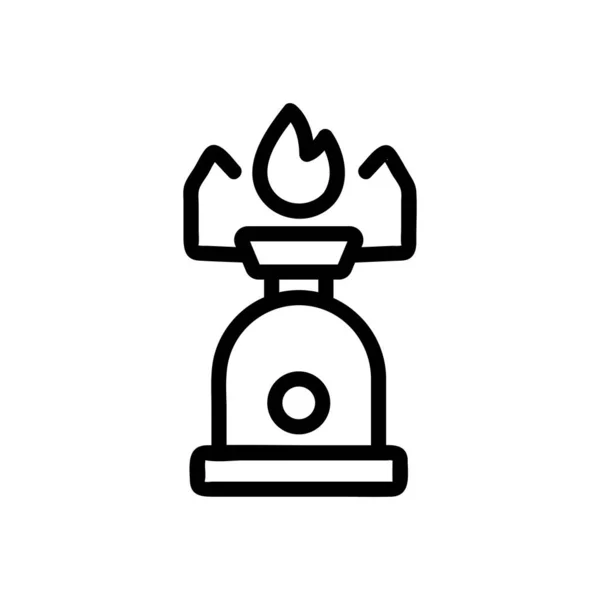 Gas heater icon vector. Isolated contour symbol illustration — Stock Vector