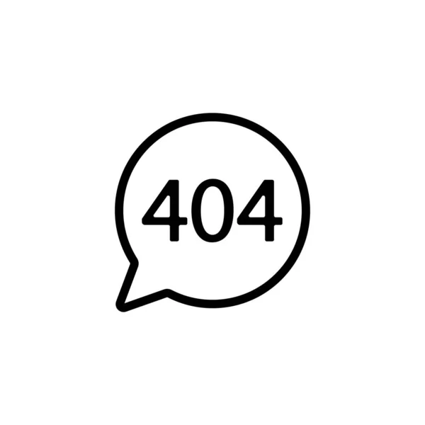 Помилка 404 векторна піктограма. Ізольована контурна символьна ілюстрація — стоковий вектор